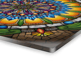 Emerald Arrows Mandala - Acrylic Block