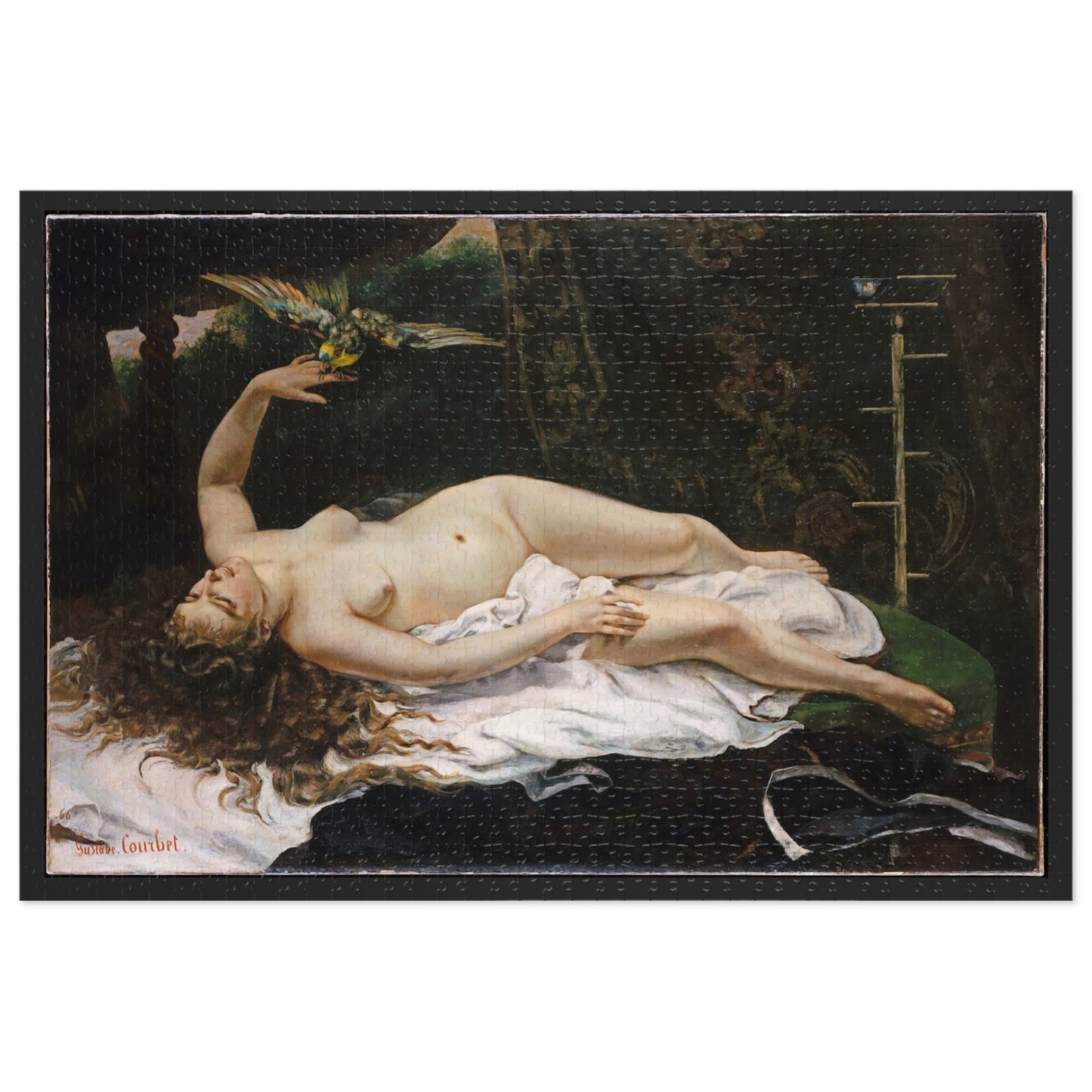 Courbet's "Woman With a Parrot" - 1000pc Jigsaw Puzzle