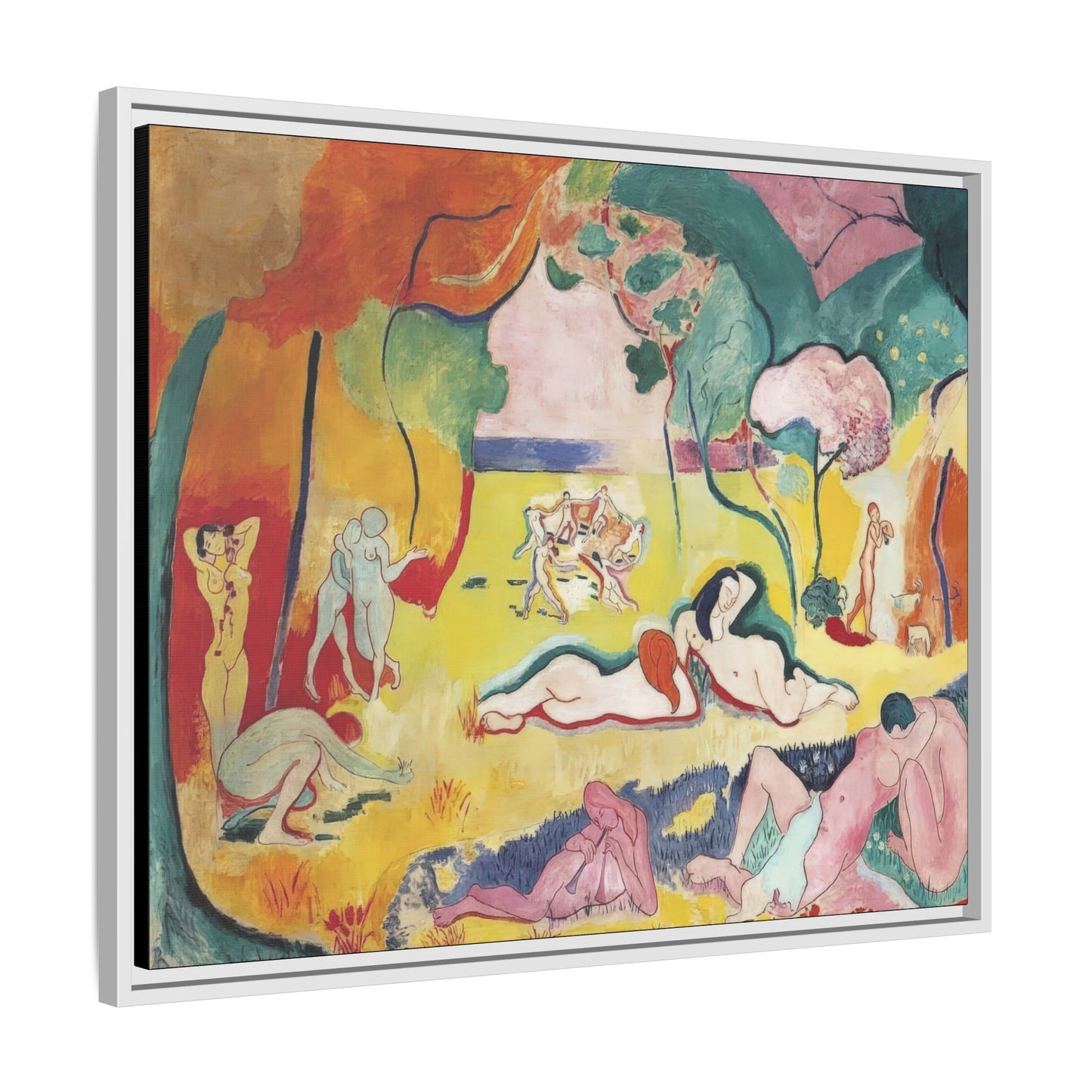 Matisse, Henri - The Joy of Life (1905) - Matte Canvas, Framed