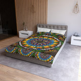 Emerald Arrows Mandala - Microfiber Duvet Cover