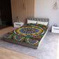 Pacio, Adam - Emerald Arrows Mandala - Microfiber Duvet Cover