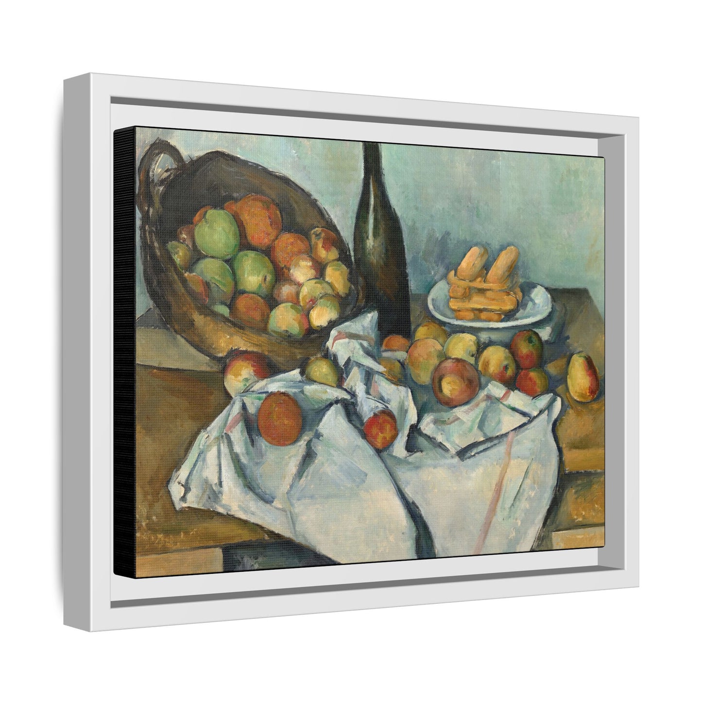 Cézanne, Paul - Basket of Apples (1893) - Matte Canvas, Framed