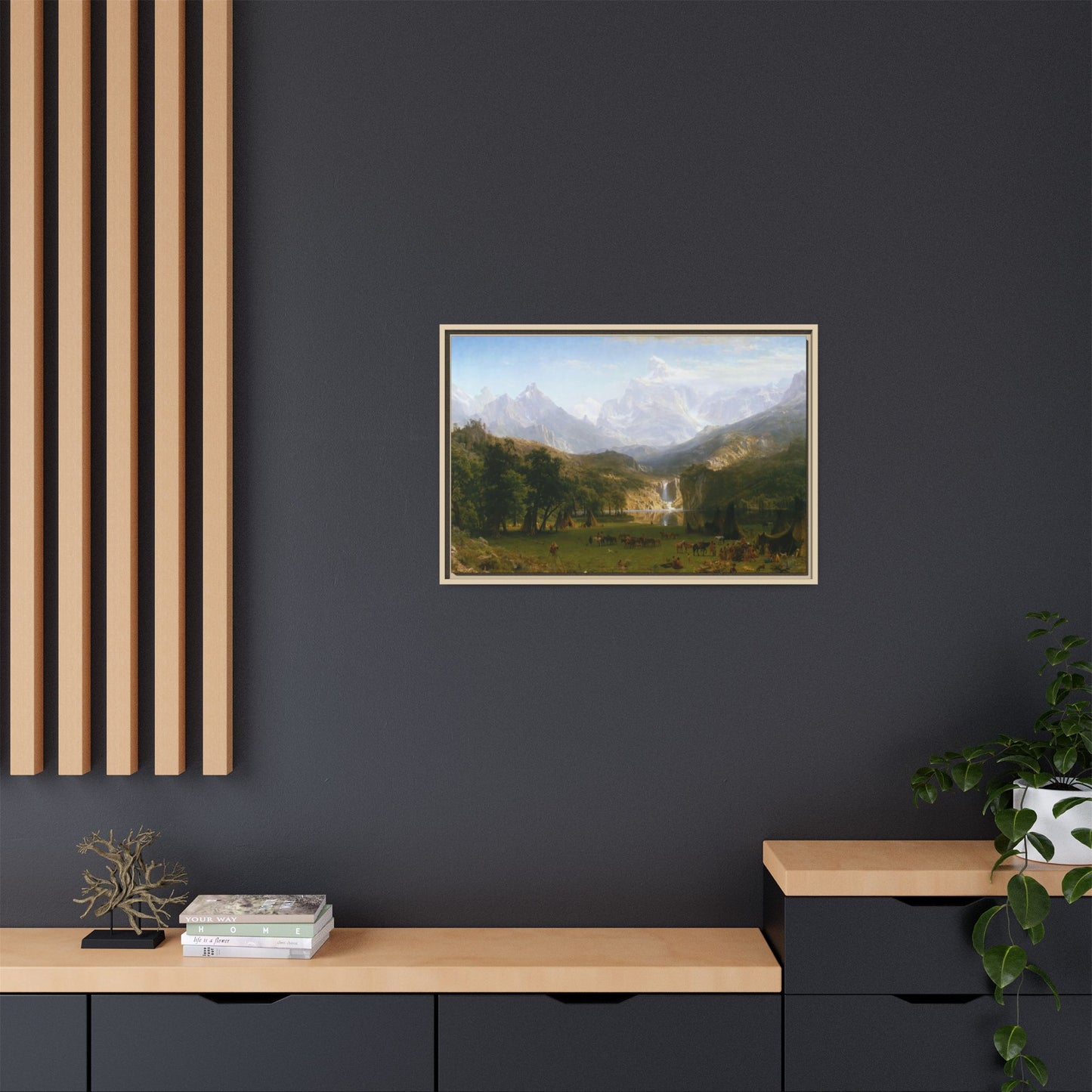 Bierstadt, Albert - The Rocky Mountains, Lander’s Peak (1863) - Matte Canvas, Framed