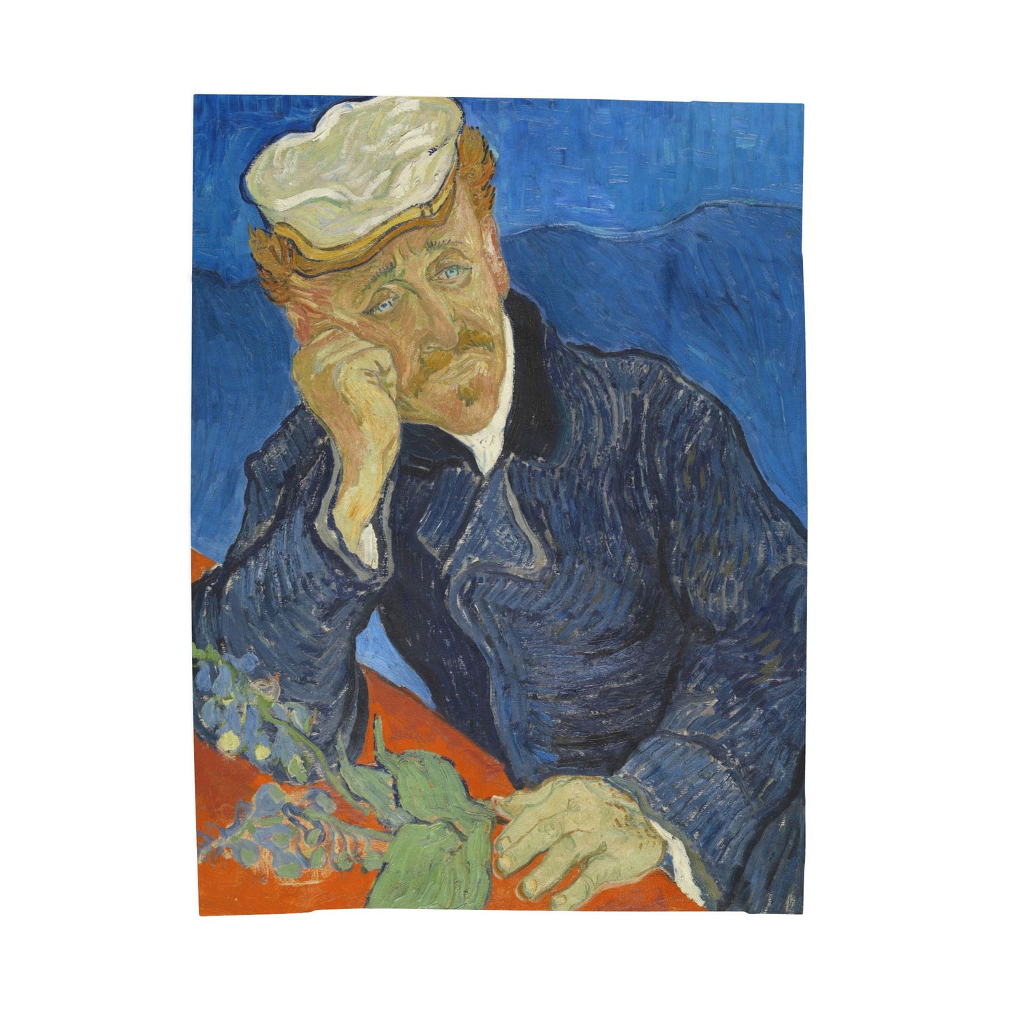 Van Gogh, Vincent - Portrait of Dr. Paul Gachet (1890) - Velveteen Plush Blanket