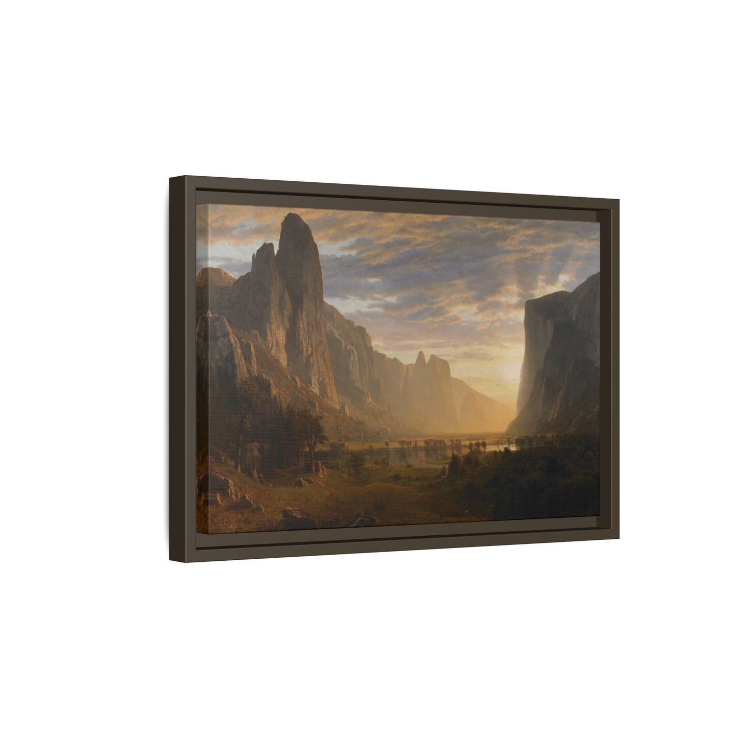 Bierstadt, Albert - Looking Down Yosemite Valley (1865) - Matte Canvas, Framed