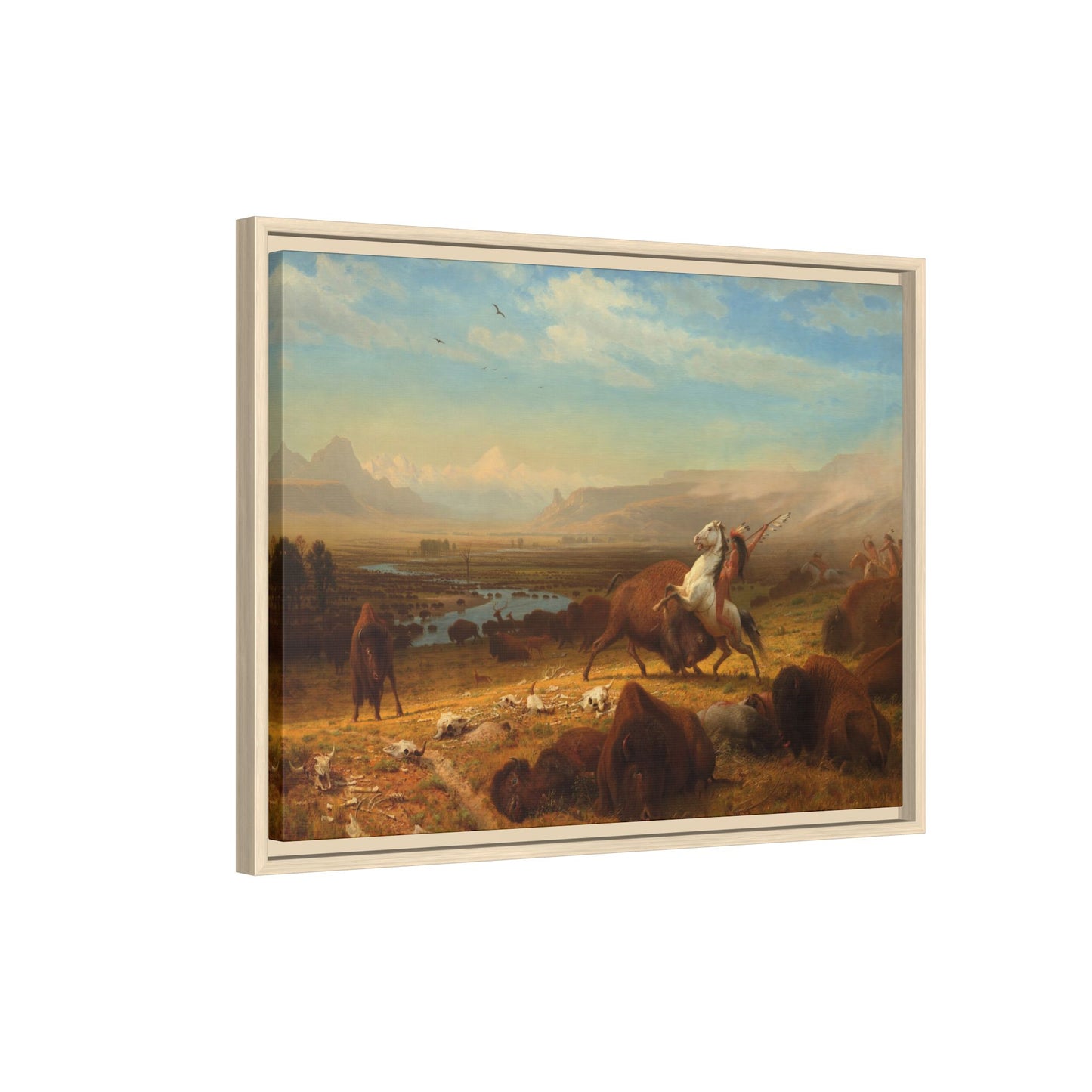 Bierstadt, Albert - The Last of the Buffalo  (1888) - Matte Canvas, Framed