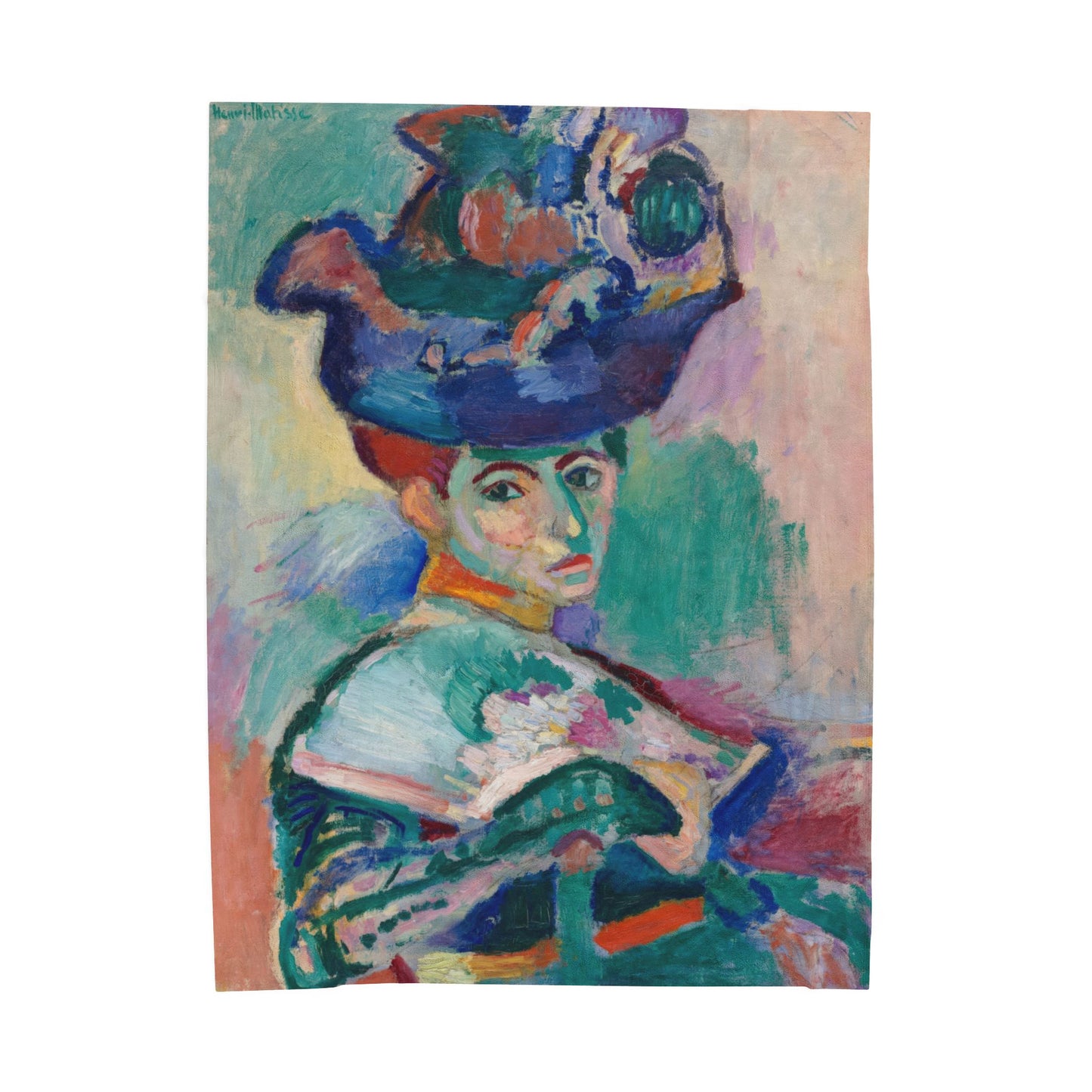Matisse, Henri - Woman with a Hat (1905) - Velveteen Plush Blanket