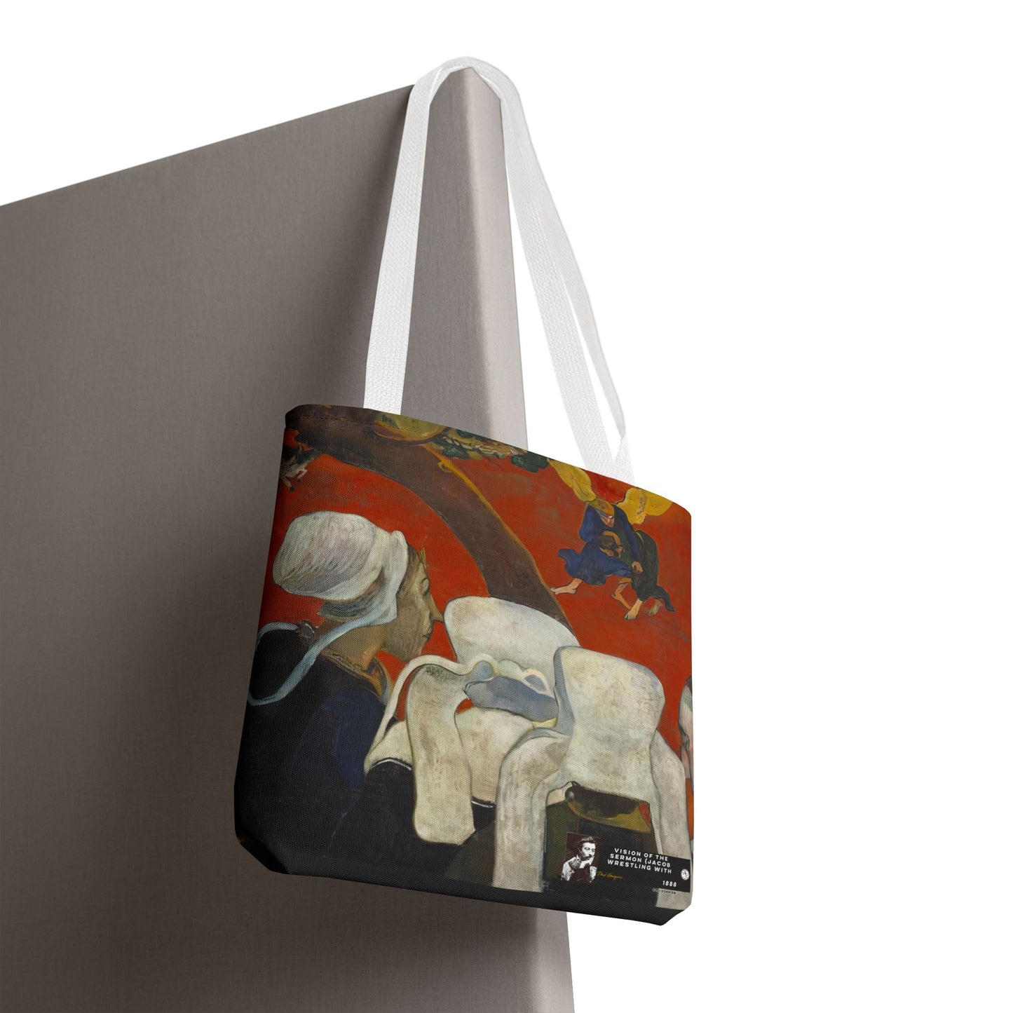 Gauguin, Paul - Vision of the Sermon (Jacob Wrestling with the Angel) (1888) - Tote Bag