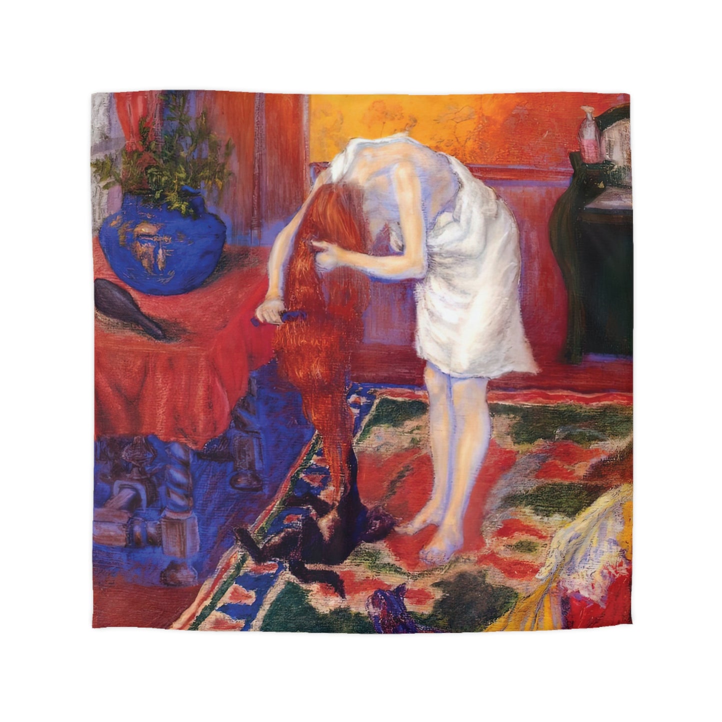 Ranson, Paul - The Golden Head of Hair (1909) - Microfiber Duvet Cover