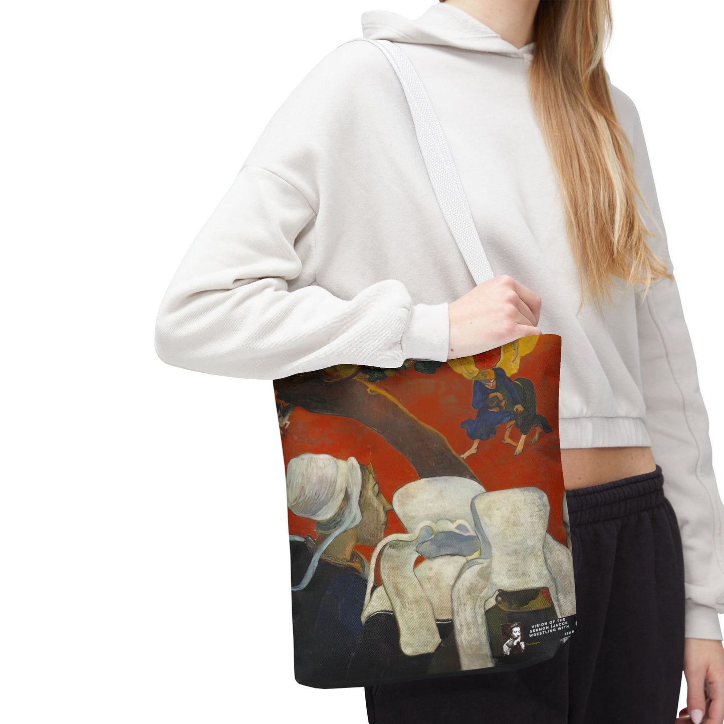 Gauguin, Paul - Vision of the Sermon (Jacob Wrestling with the Angel) (1888) - Tote Bag