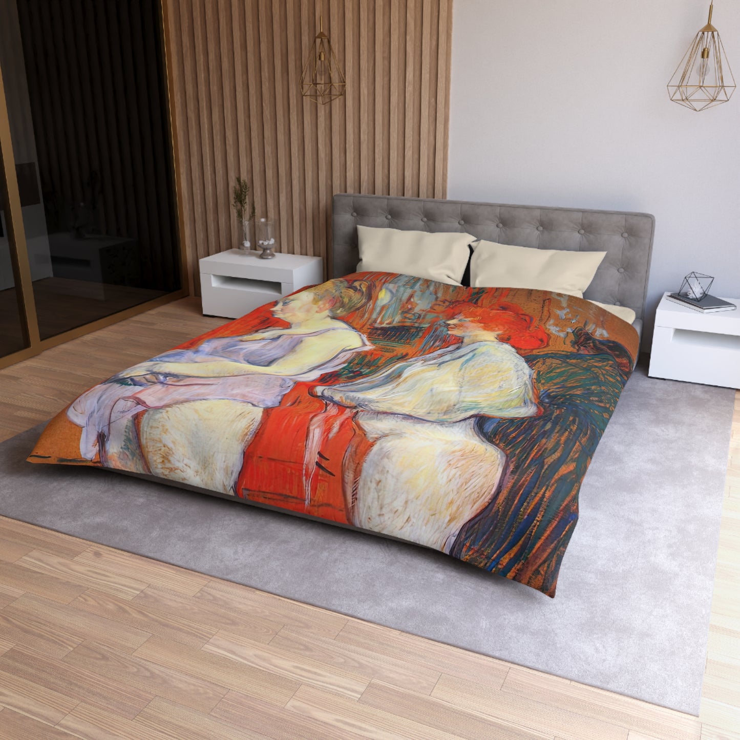 Toulouse-Lautrec, Henri - The Medical Inspection (1894) - Microfiber Duvet Cover
