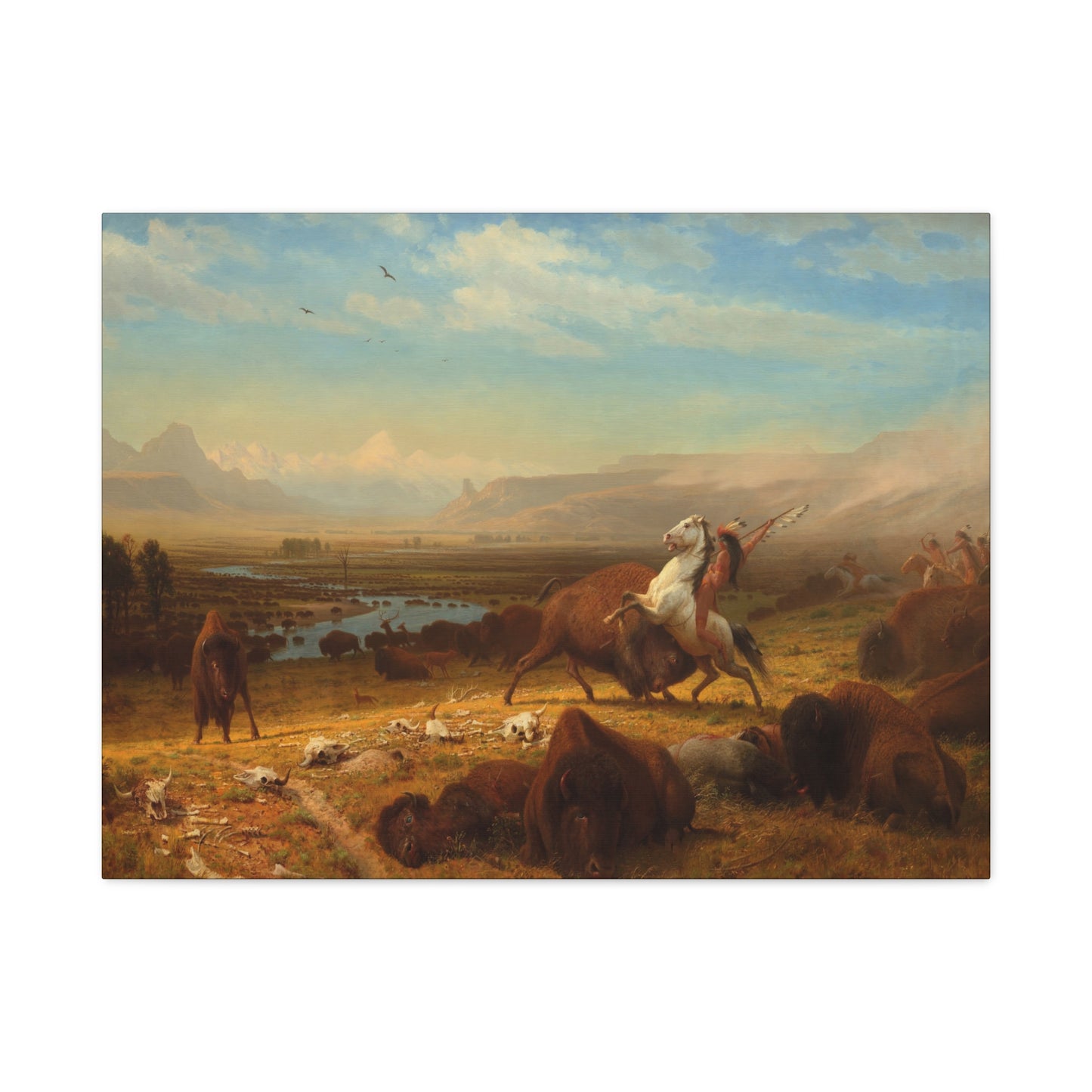 Bierstadt, Albert - The Last of the Buffalo  (1888) - Canvas Block, unframed