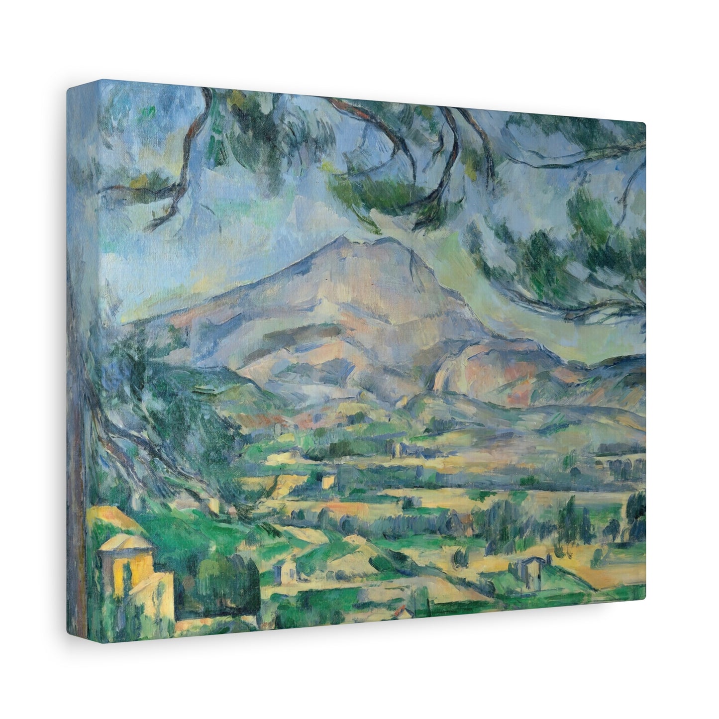 Cézanne, Paul - Mont Sainte-Victoire with Large Pine (1887) - Canvas Block, unframed