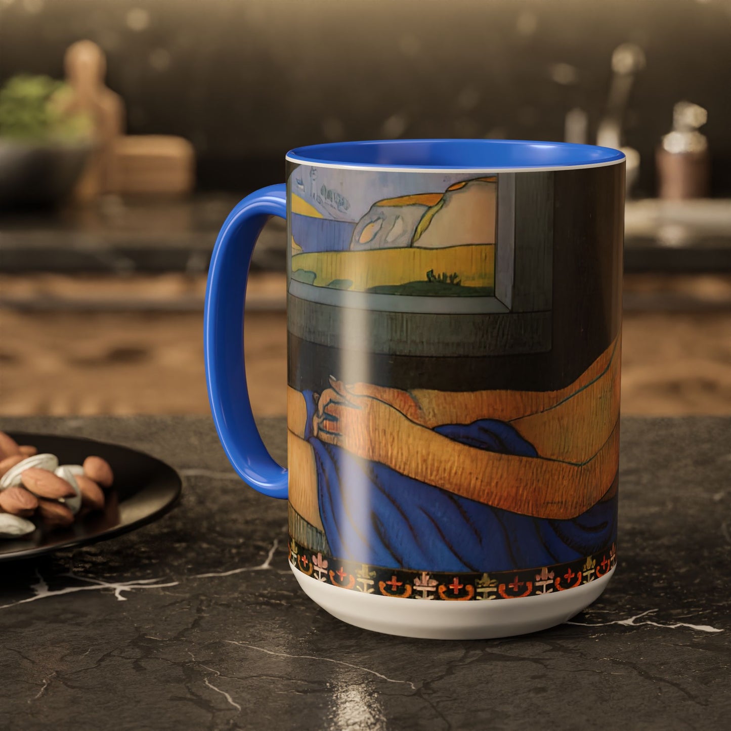 Filiger, Charles - The Recumbent Christ (1895) - Colorful Accent Mugs