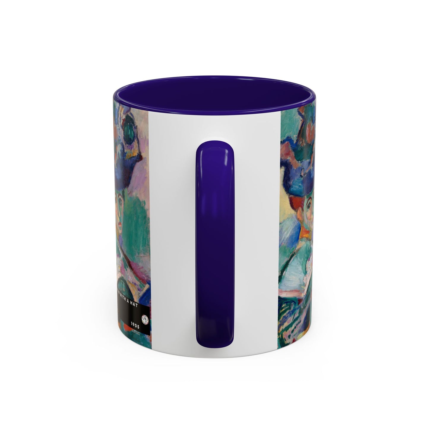 Matisse, Henri - Woman with a Hat (1905) - Colorful Accent Mugs