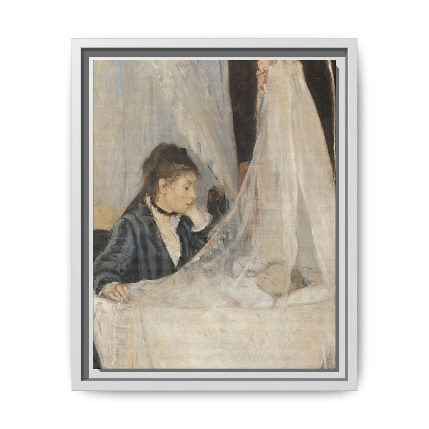 Morisot, Berthe - The Cradle (1872) - Matte Canvas, Framed