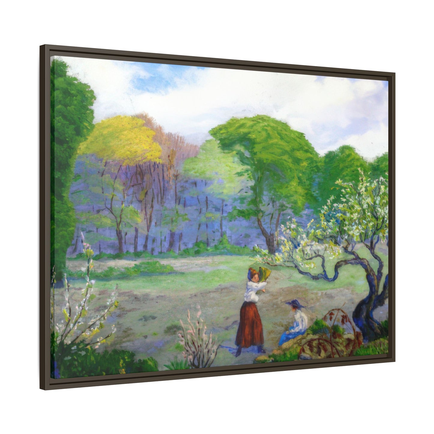 Ranson, Paul - Picking Flowers (1890) - Matte Canvas, Framed