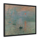Monet, Claude - Impression, Sunrise (1872) - Matte Canvas, Framed
