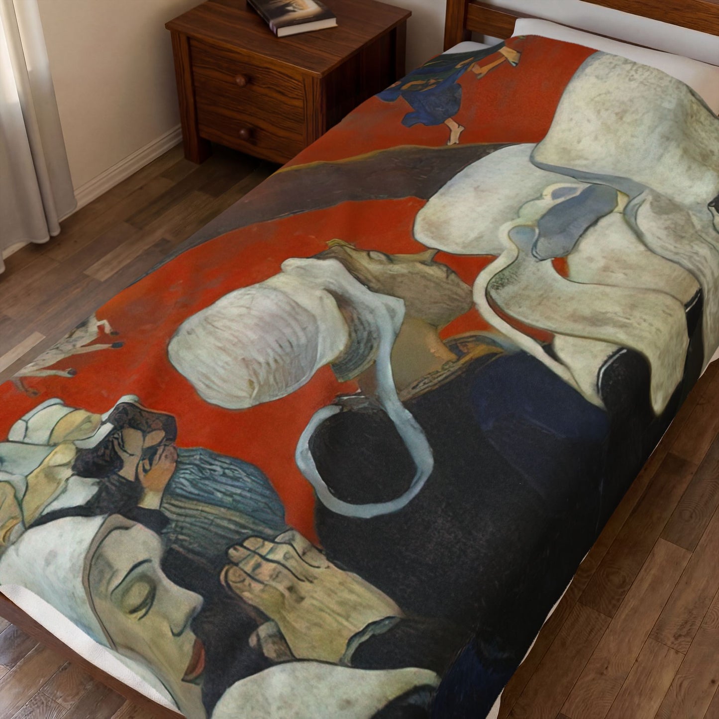 Gauguin, Paul - Vision of the Sermon (Jacob Wrestling with the Angel) (1888) - Velveteen Plush Blanket