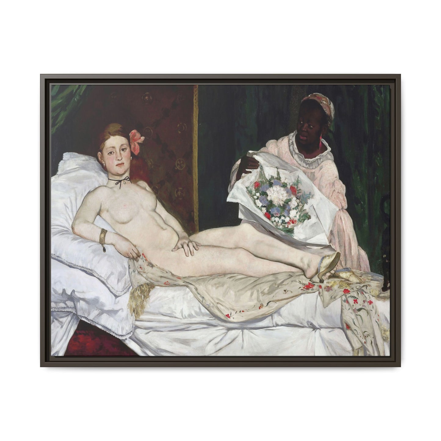 Manet, Édouard - Olympia (1870) - Matte Canvas, Framed