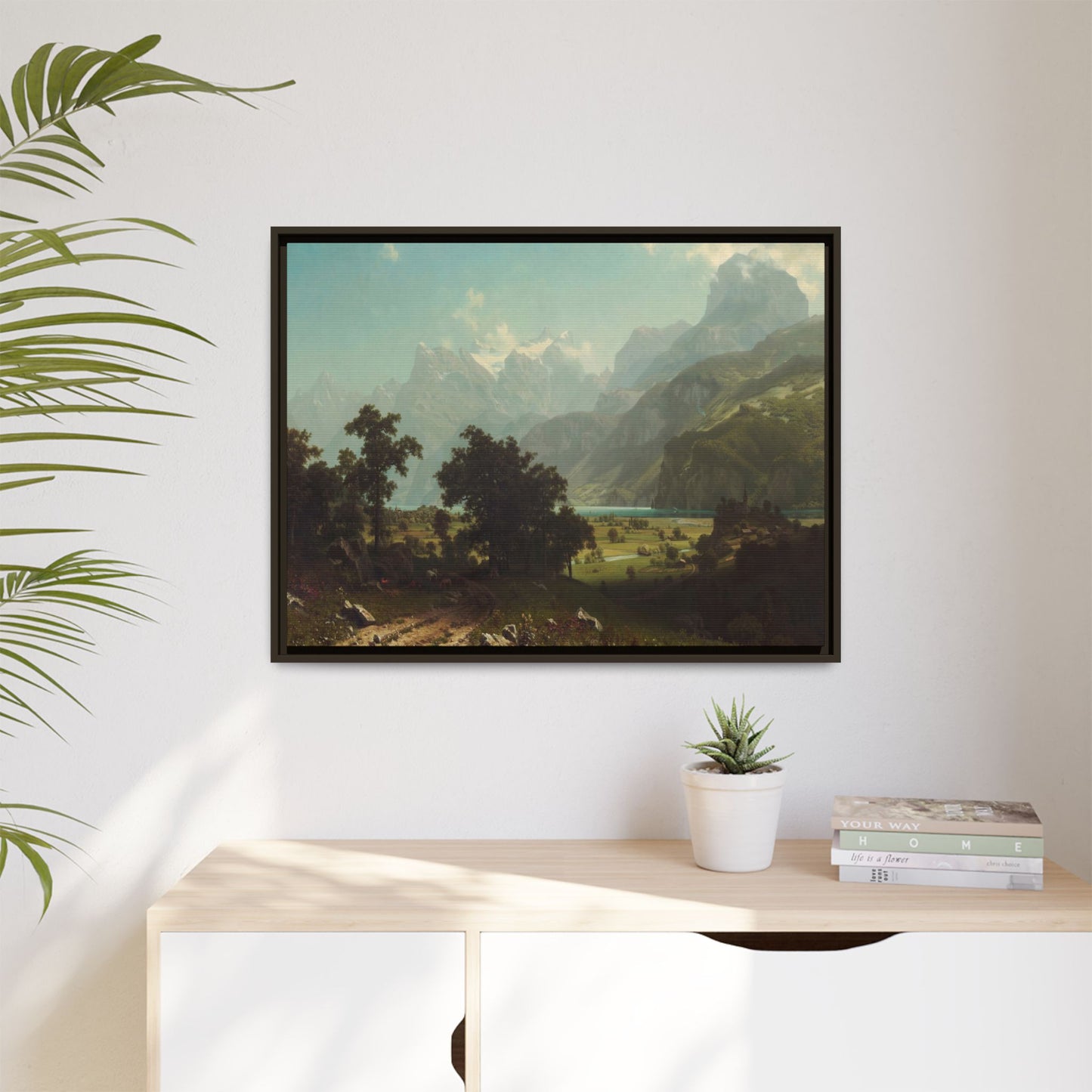 Bierstadt, Albert - Lake Lucerne (1858) - Matte Canvas, Framed