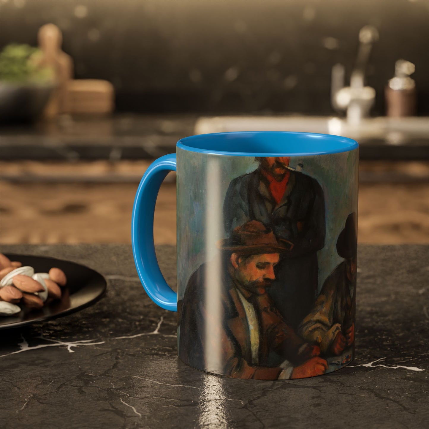 Cézanne, Paul - The Card Players (1892) - Colorful Accent Mugs