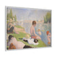 Seurat, Georges - Bathers at Asnières (1884) - Matte Canvas, Framed