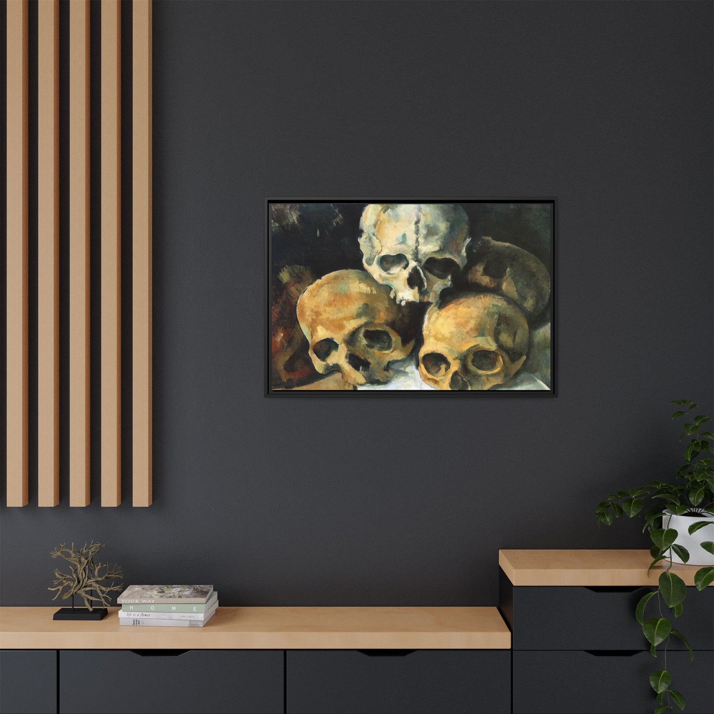 Cézanne, Paul - Pyramid of Skulls (1901) - Matte Canvas, Framed