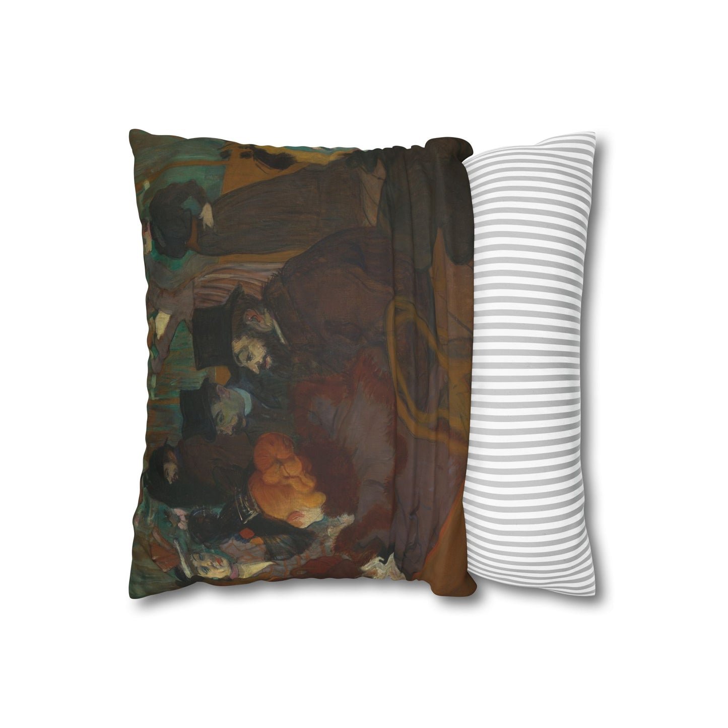 Toulouse-Lautrec, Henri - At the Moulin Rouge (1892) - Suede Square Pillowcase