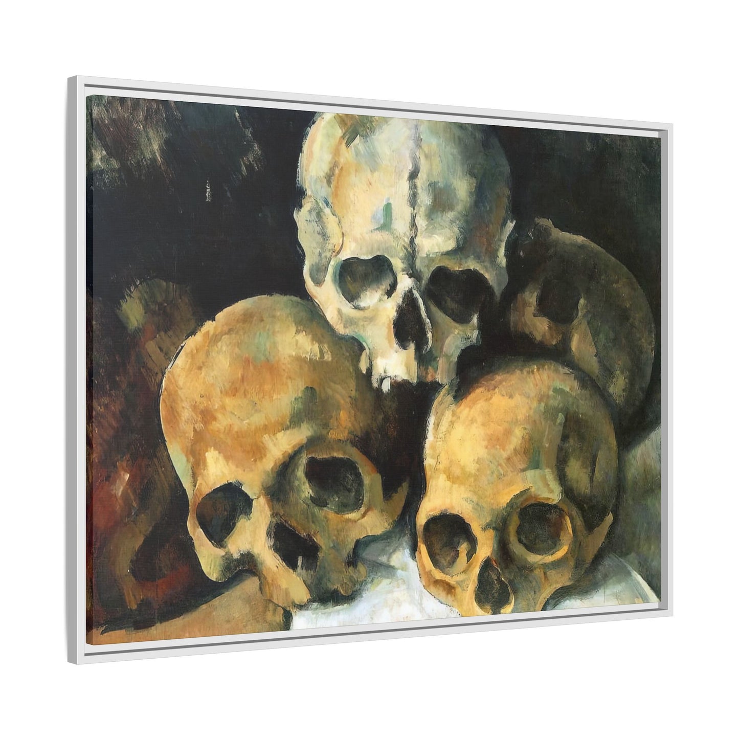 Cézanne, Paul - Pyramid of Skulls (1901) - Matte Canvas, Framed