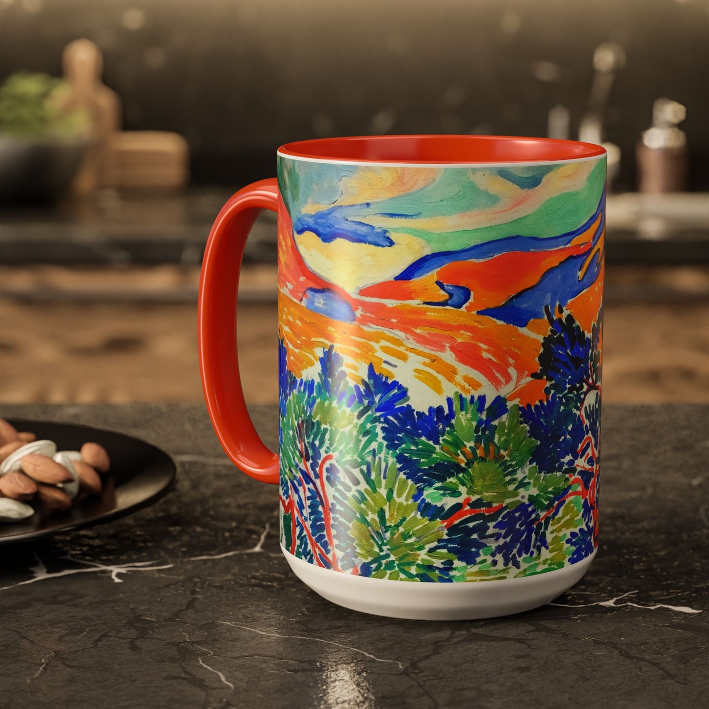 Derain, André - Mountains at Collioure (1905) - Colorful Accent Mugs