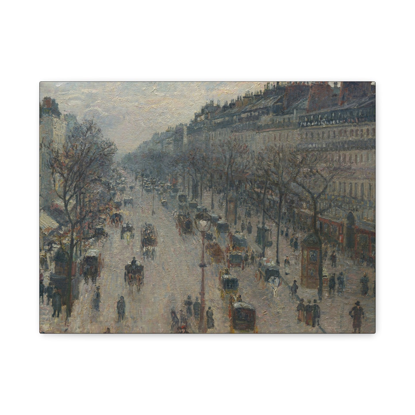 Pissarro, Camille - Boulevard Montmartre, Winter Morning (1897) - Canvas Block, unframed