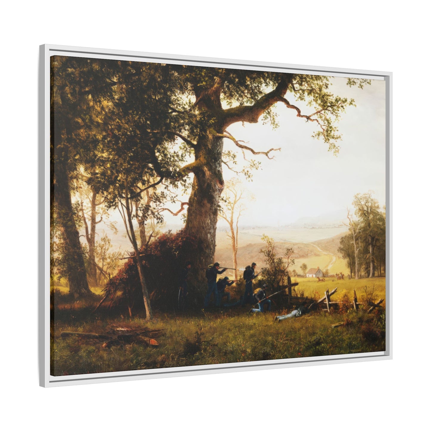 Bierstadt, Albert -  Guerrilla Warfare (1861) - Matte Canvas, Framed
