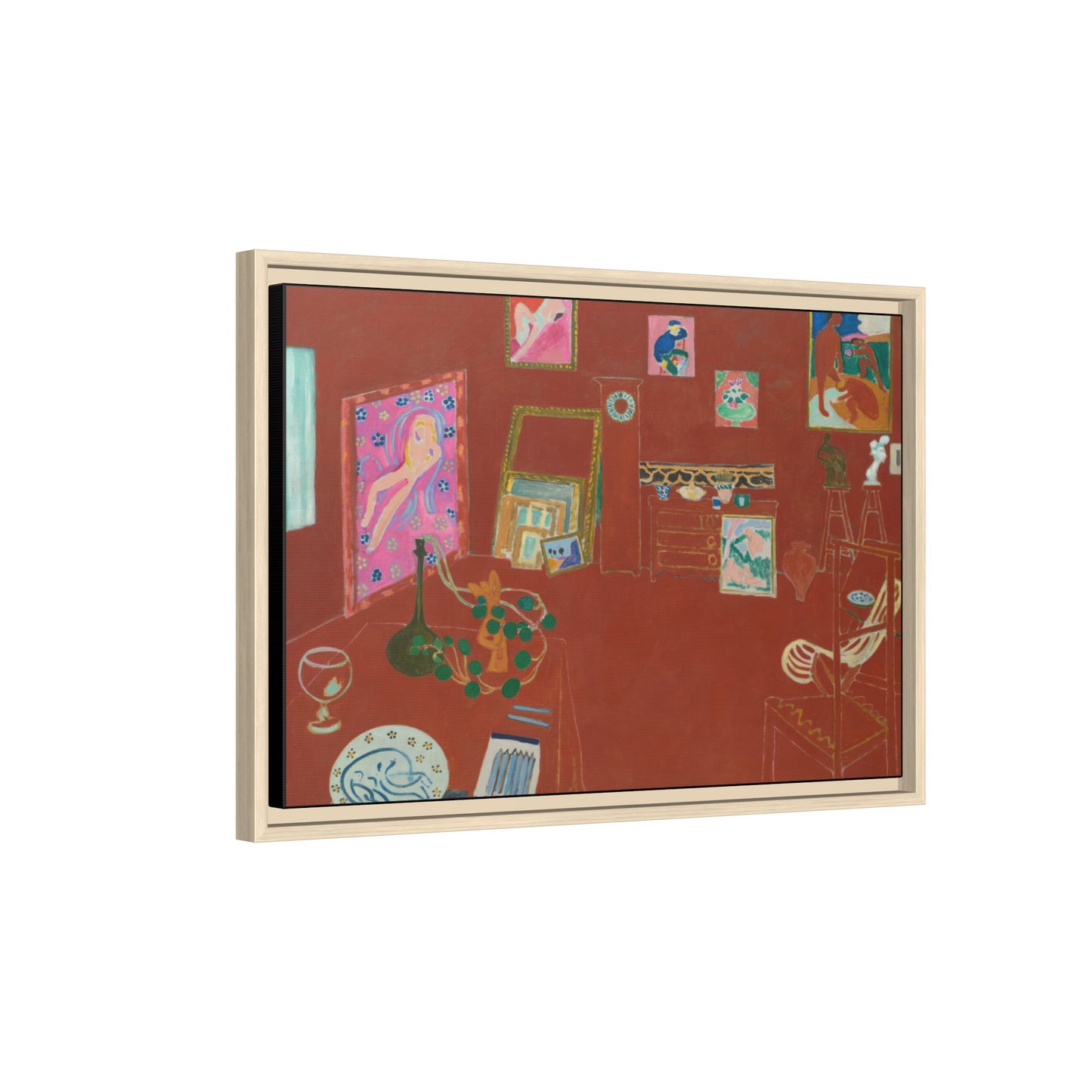 Matisse, Henri - The Red Studio (1911) - Matte Canvas, Framed