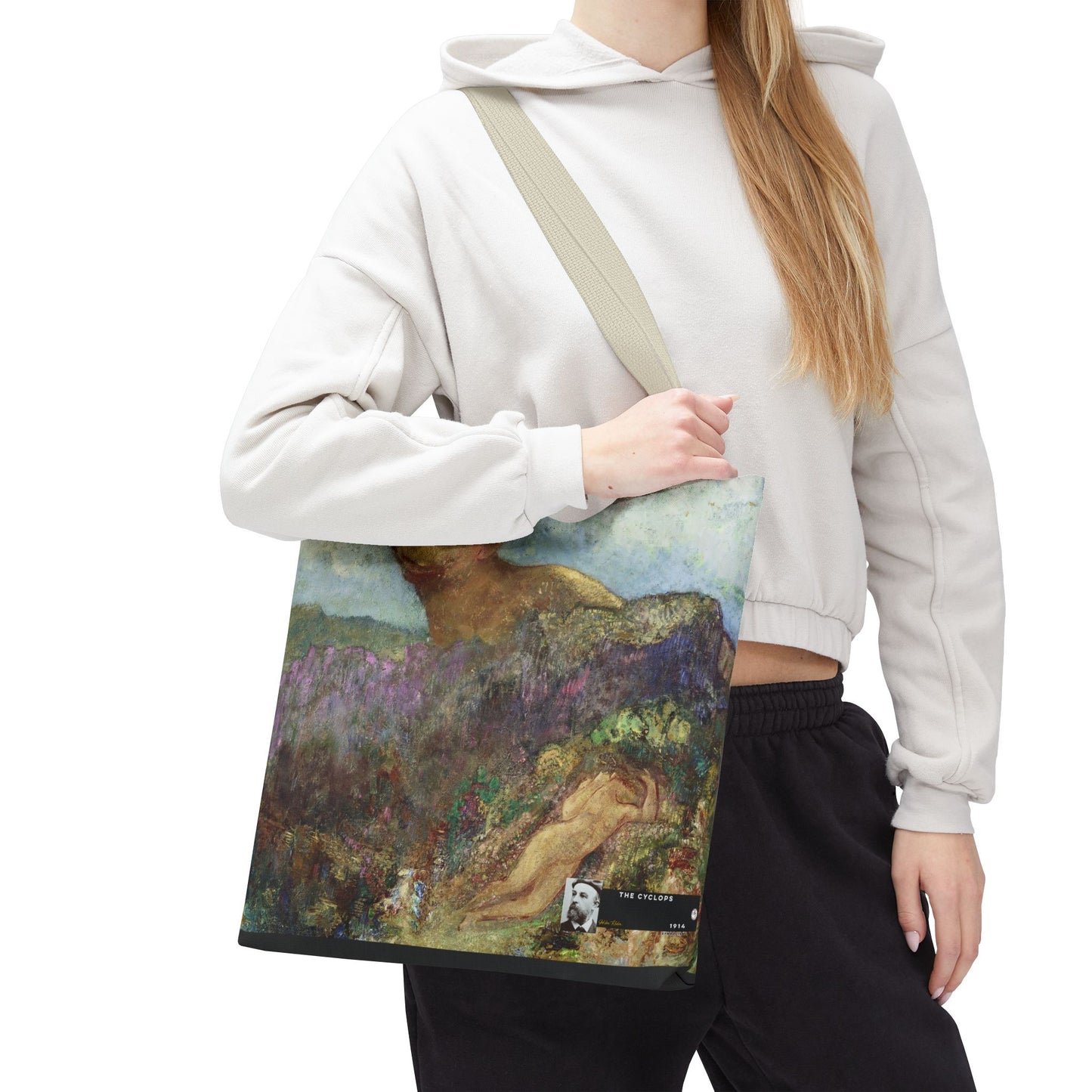Redon, Odilon - The Cyclops (1914) - Tote Bag