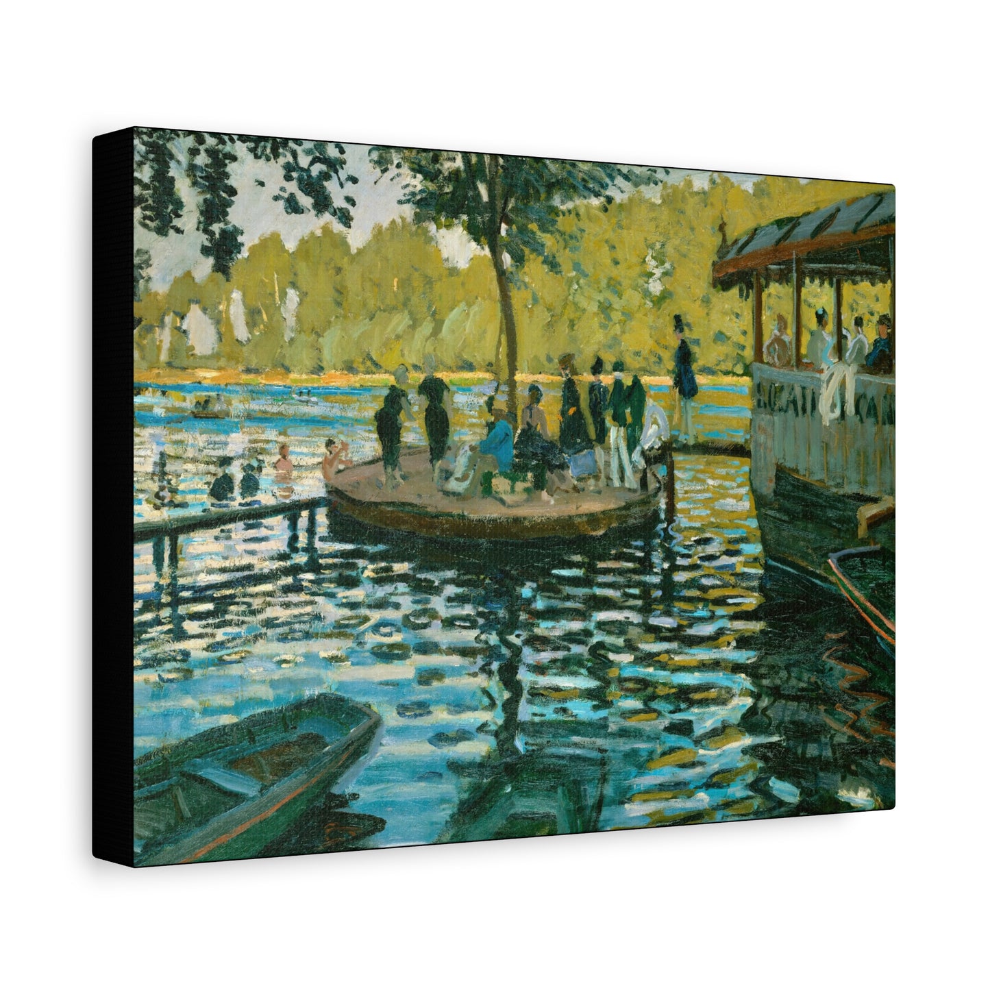 Monet, Claude - La Grenouillere (1869) - Canvas Block, unframed