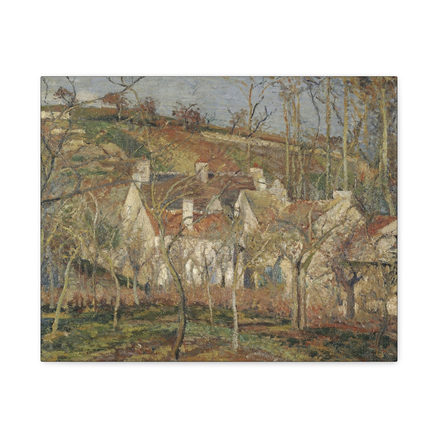 Pissarro, Camille - Red Roofs, Corner of a Village in Winter (1877) - Canvas Block, unframed