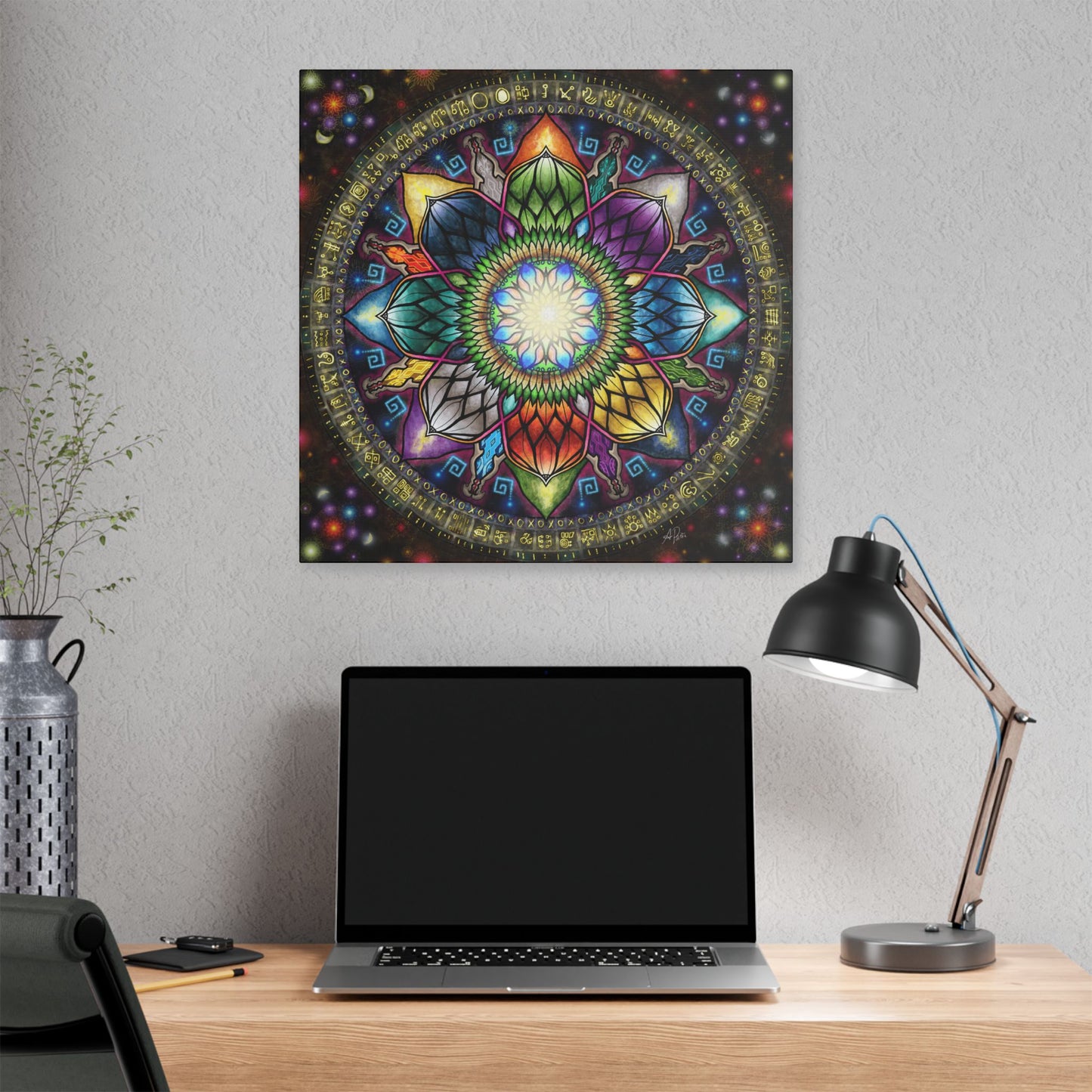 Mystic Jewel Mandala - Canvas Block