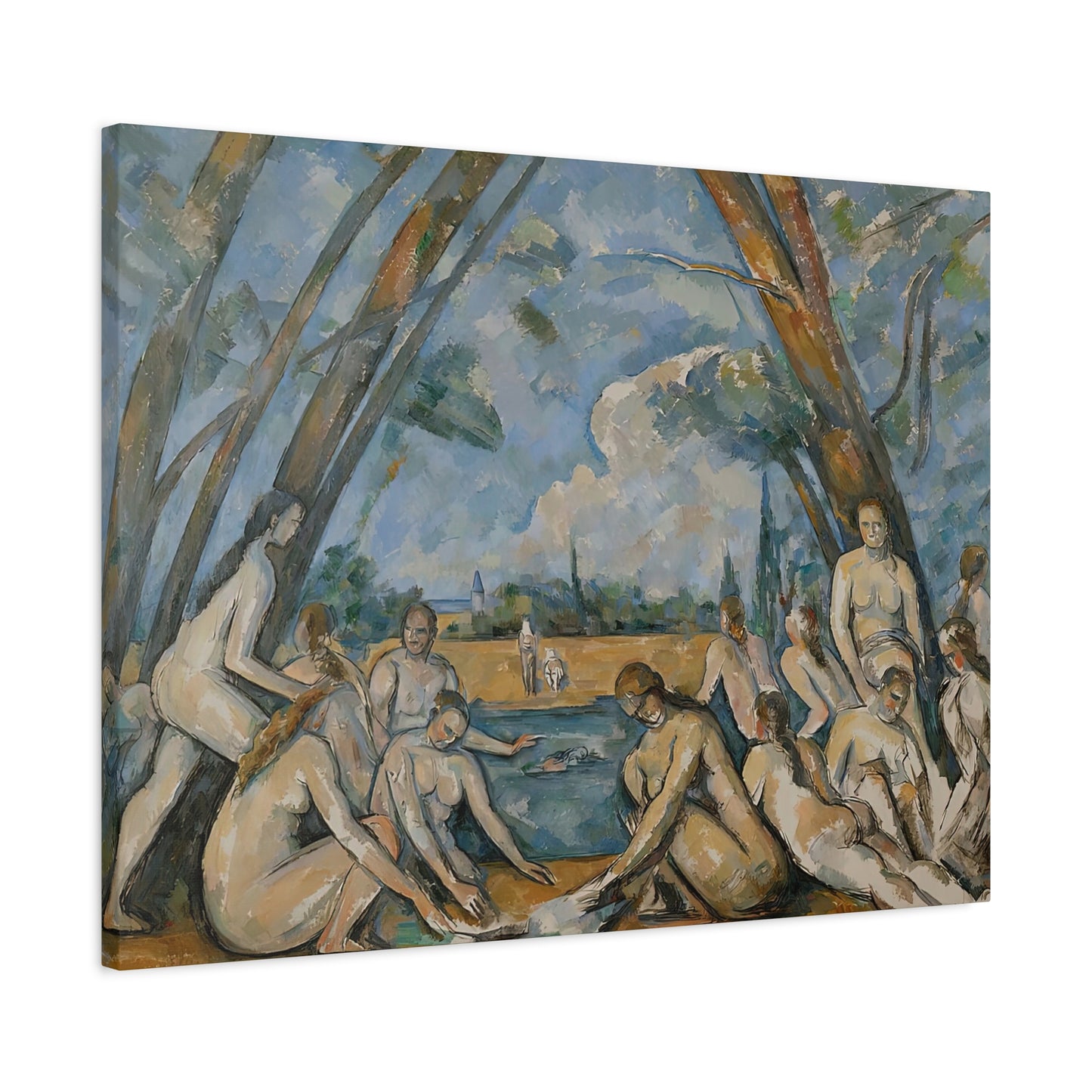 Cézanne, Paul - The Large Bathers (1906) - Canvas Block, unframed