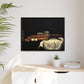 Cézanne, Paul - Still Life with Bread and Eggs (1865) - Matte Canvas, Framed