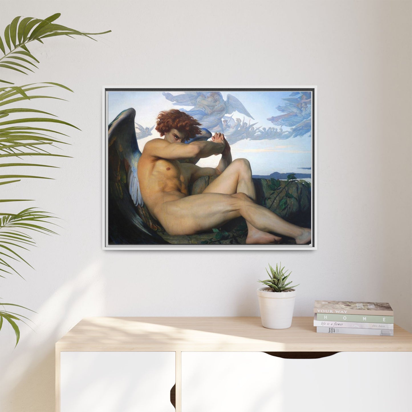 Cabanel, Alexandre - The Fallen Angel (1847) - Matte Canvas, Framed