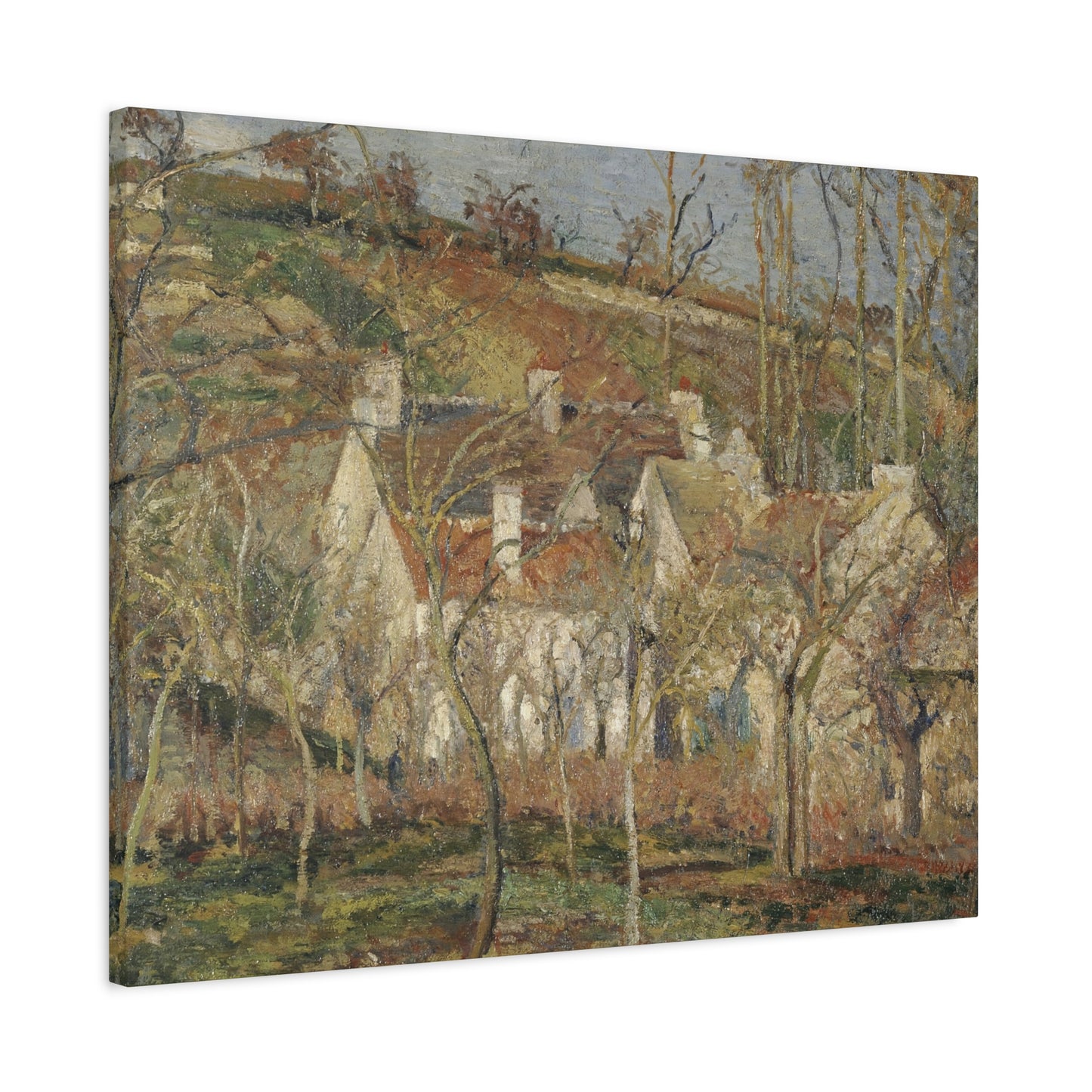 Pissarro, Camille - Red Roofs, Corner of a Village in Winter (1877) - Canvas Block, unframed