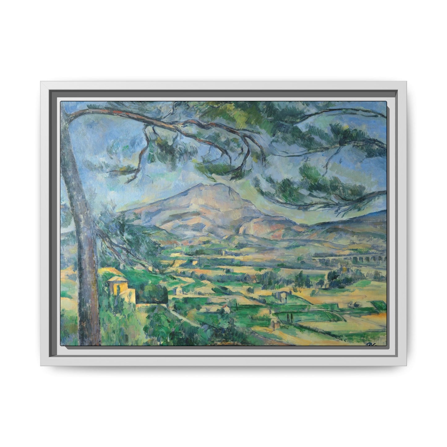 Cézanne, Paul - Mont Sainte-Victoire with Large Pine (1887) - Matte Canvas, Framed