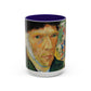 Van Gogh, Vincent - Self Portrait with Bandaged Ear (1889) - Colorful Accent Mugs