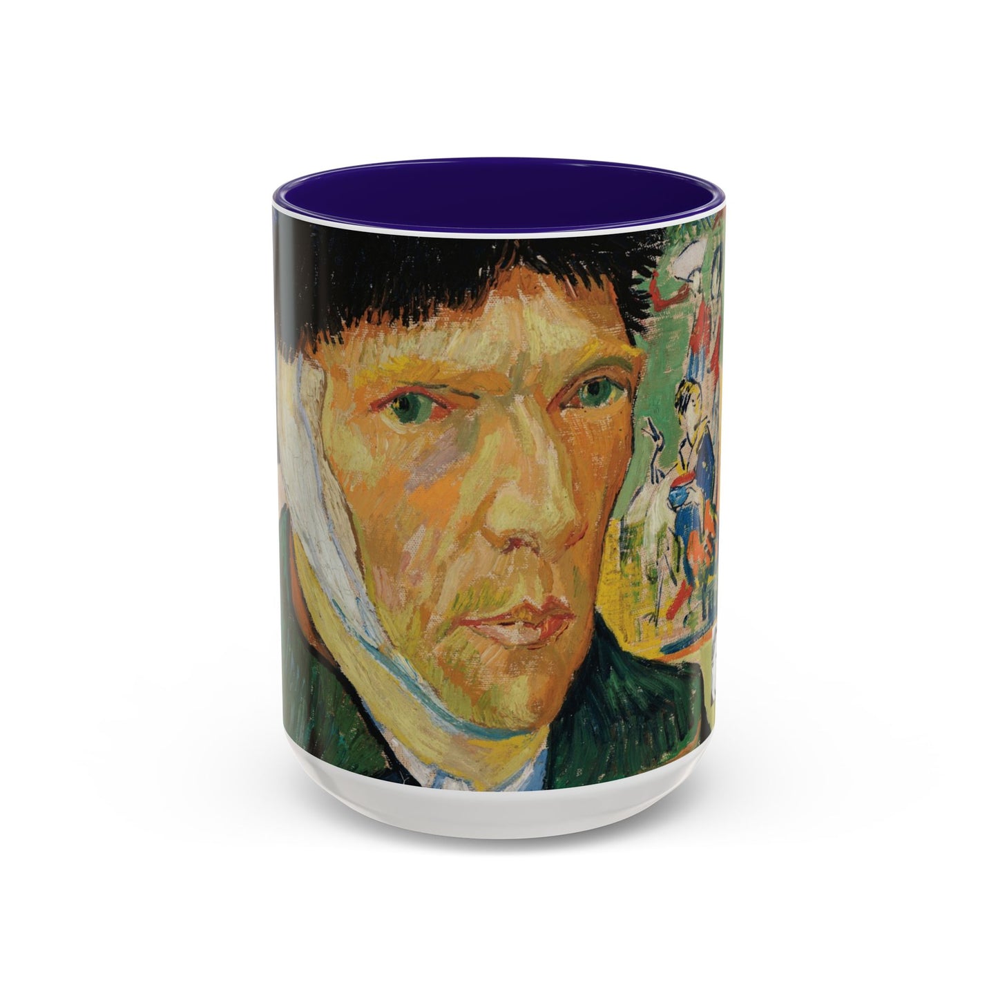 Van Gogh, Vincent - Self Portrait with Bandaged Ear (1889) - Colorful Accent Mugs