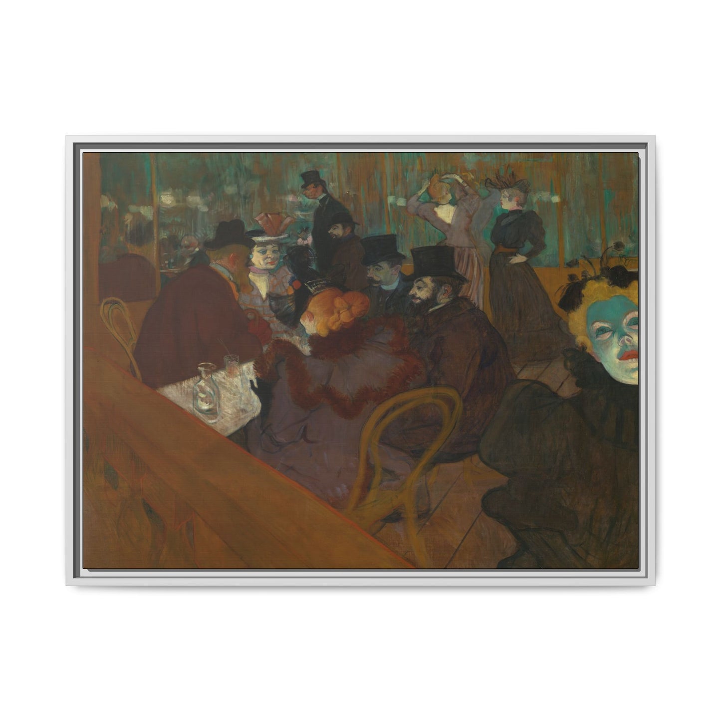 Toulouse-Lautrec, Henri - At the Moulin Rouge (1892) - Matte Canvas, Framed