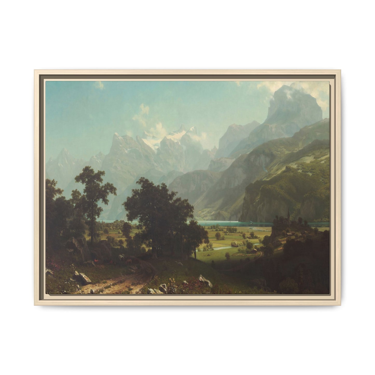 Bierstadt, Albert - Lake Lucerne (1858) - Matte Canvas, Framed