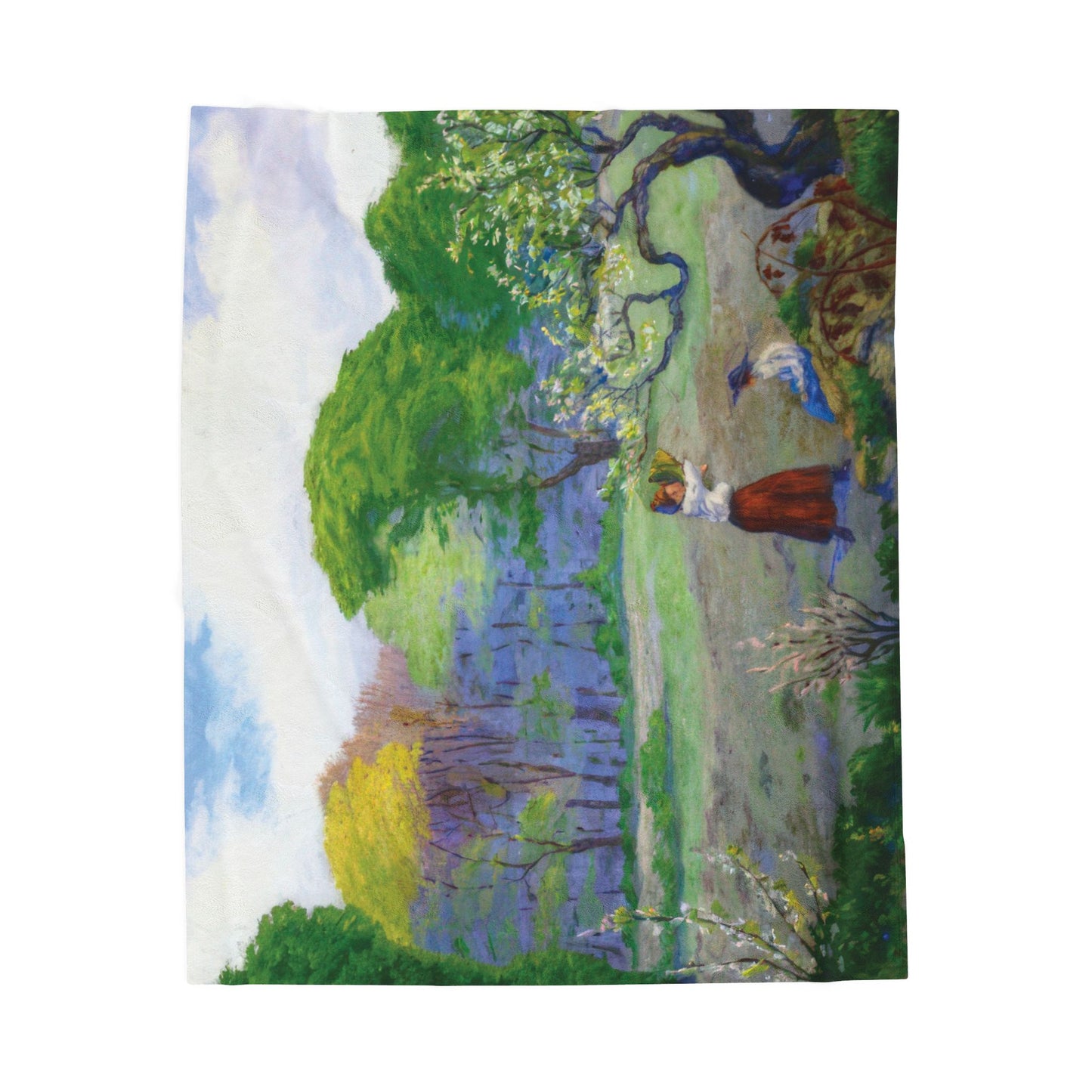 Ranson, Paul - Picking Flowers (1890) - Velveteen Plush Blanket