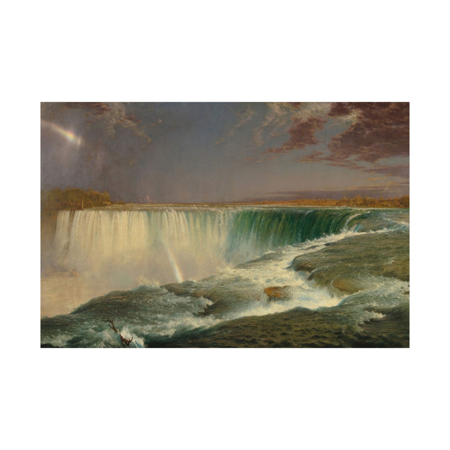 Church, Frederic Edwin - Niagara (1857) - Satin Posters