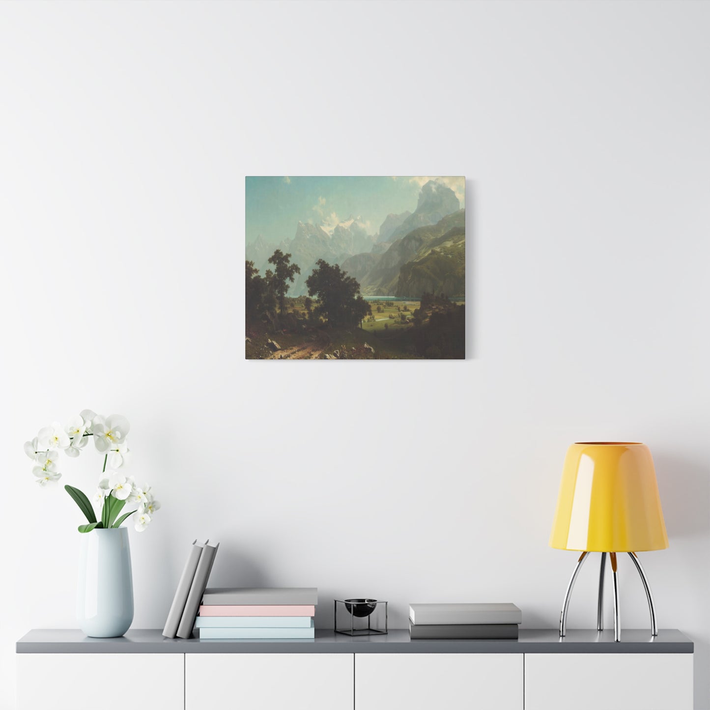 Bierstadt, Albert - Lake Lucerne (1858) - Canvas Block, unframed